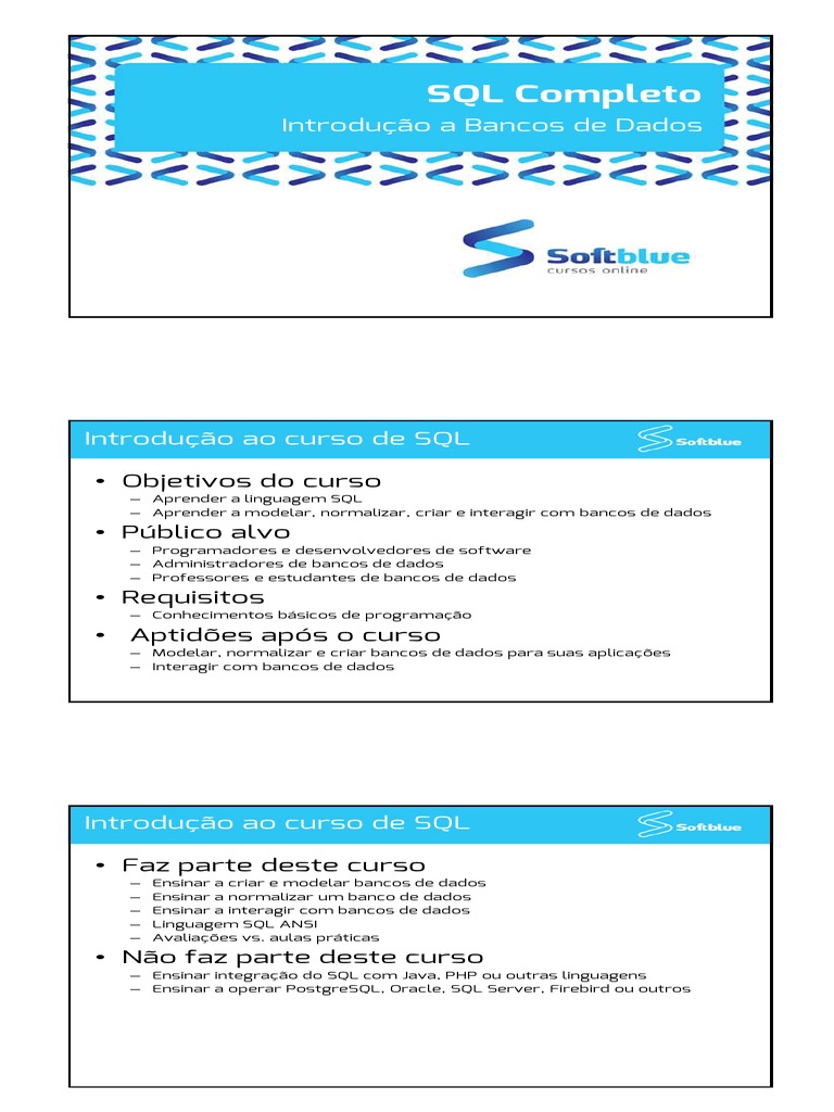 Apostila Completa | PDF | SQL | Bancos de dados