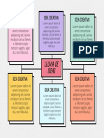 Mapa Conceptual Lluvia de Ideas Doodle Creativo Multicolor Pastel 