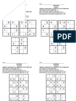 Sudoku Grade 1 Sudoku Grade 1: Name: - Name