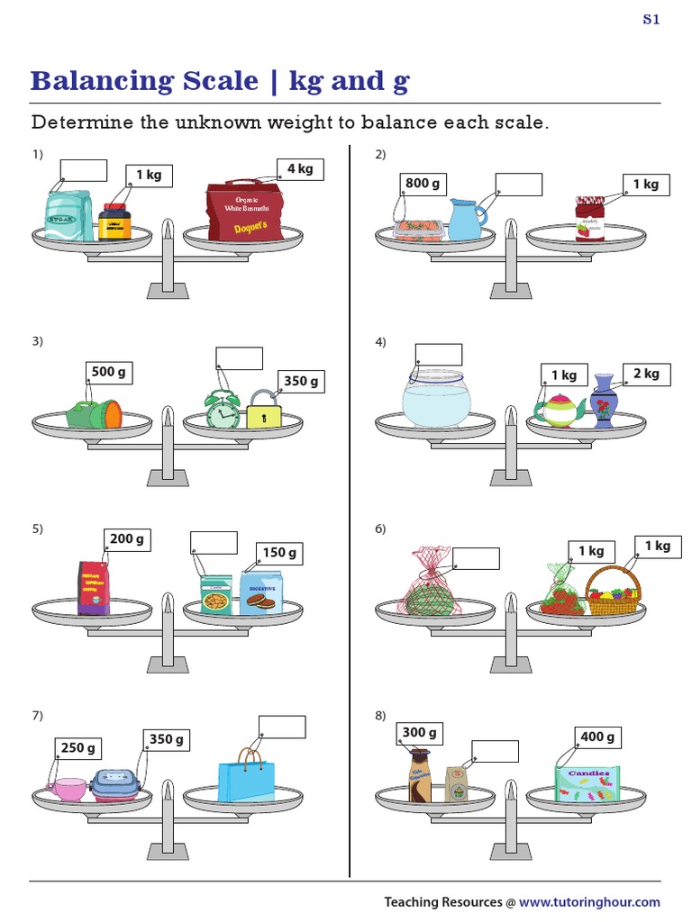 Metric Weights for Balance Scales | PDF | Nutrition | Diet & Nutrition
