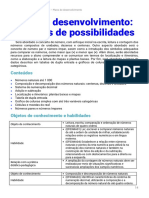 Plano de Desenvolvimento: Centenas de Possibilidades: Conteúdos