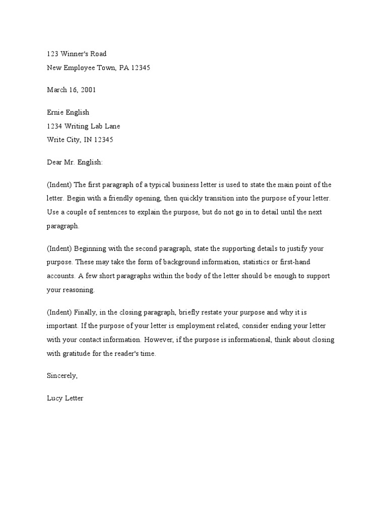 Middle Block Format PDF