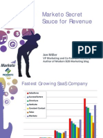 Marketo Secret Sauce For Revenue Revenue Rockstar 2011 Jon