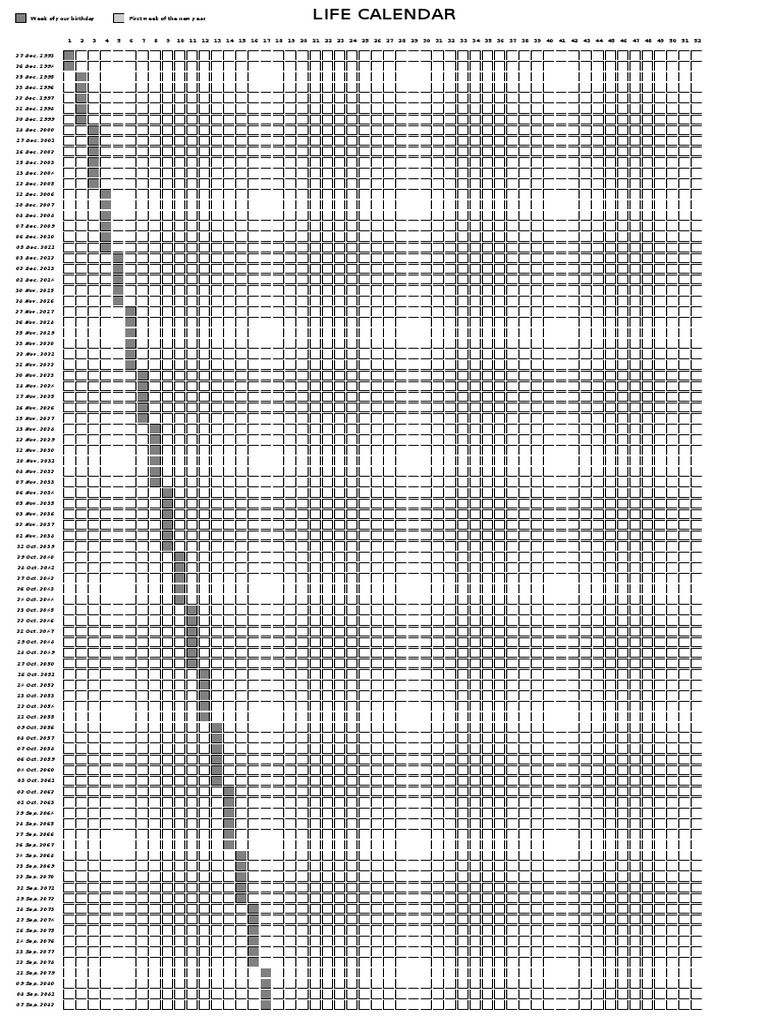 Life Calendar Pdf