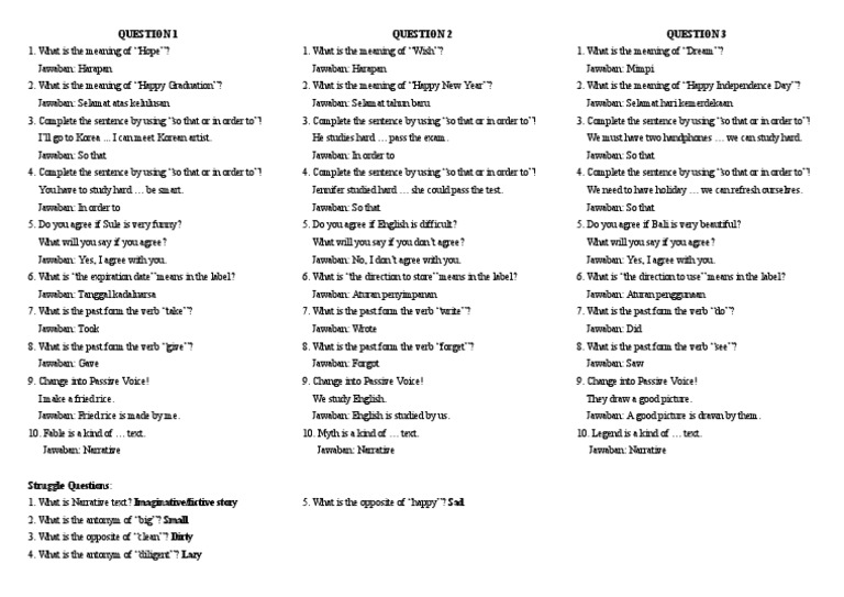 LCC Questions Grade 9 | PDF