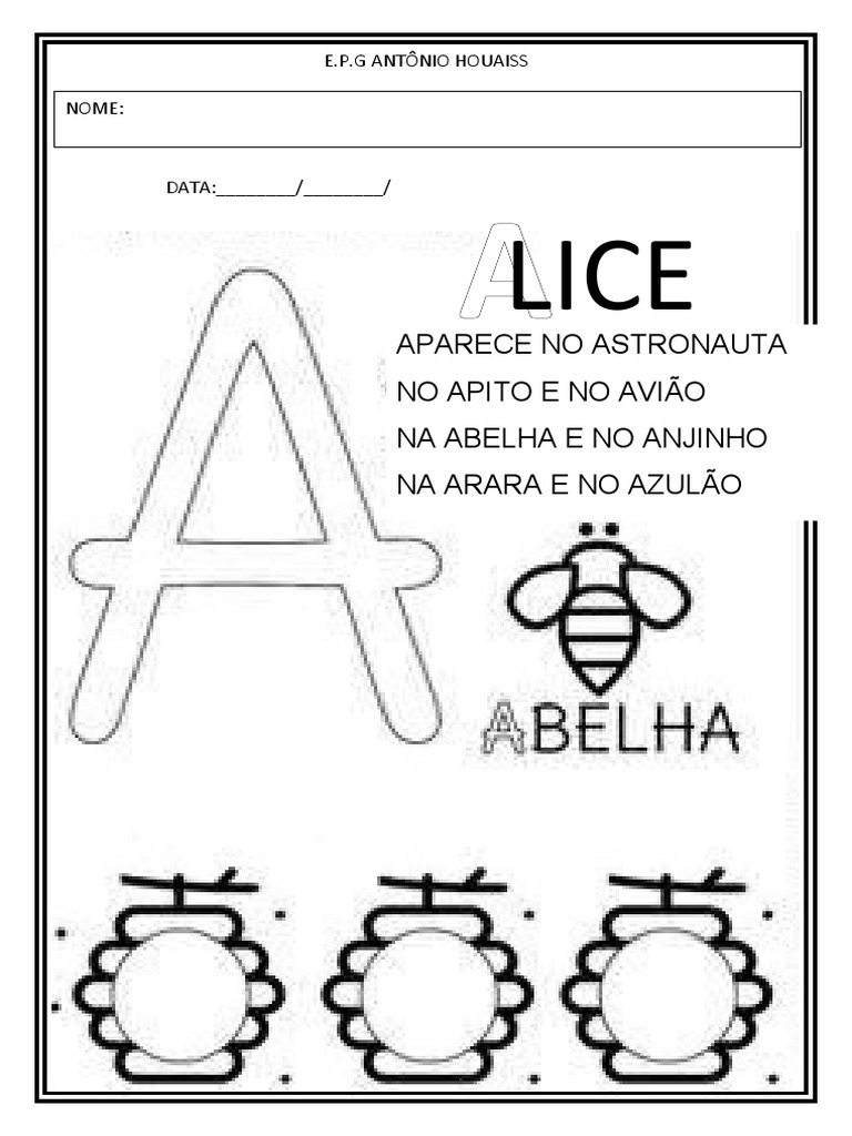 Letra A Grafia | PDF