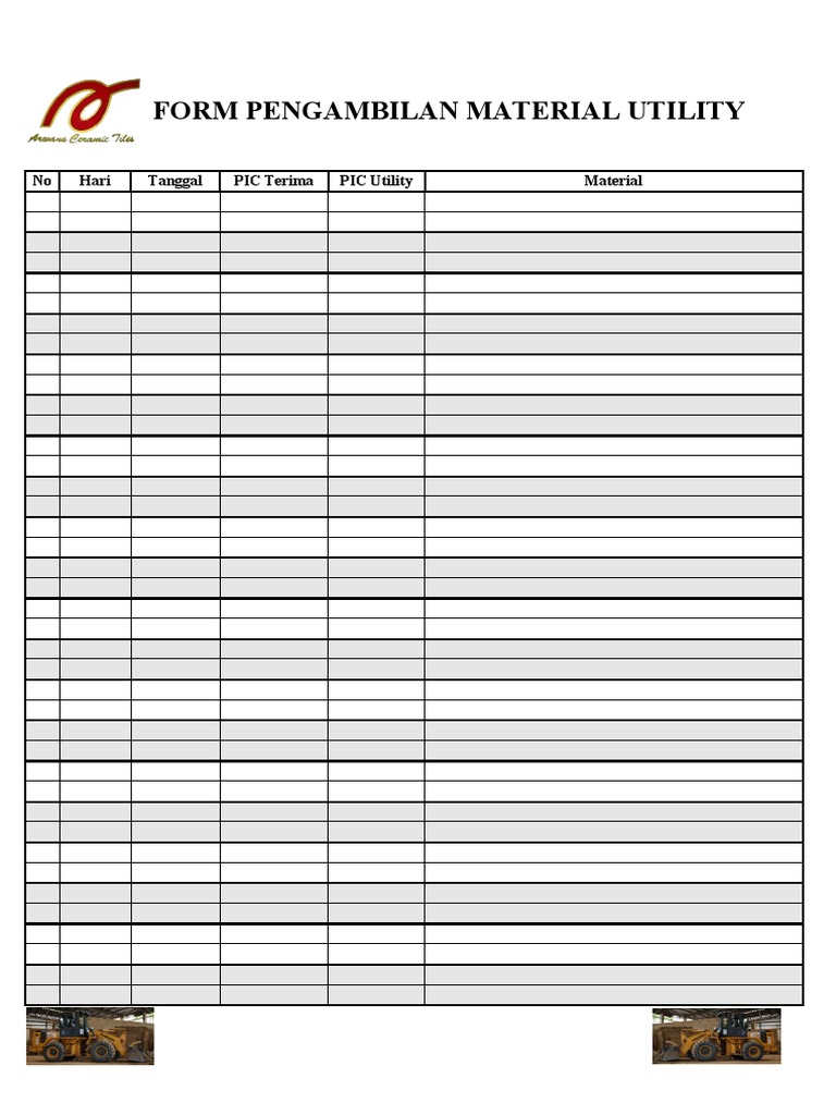 Form Pengambilan Material Utility PDF