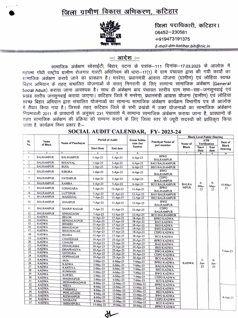 Katihar Calendar | PDF