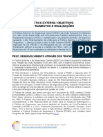 Política Externa: Objetivos, Instrumentos E Realizações: Pesc: Desenvolvimento Através Dos Tratados