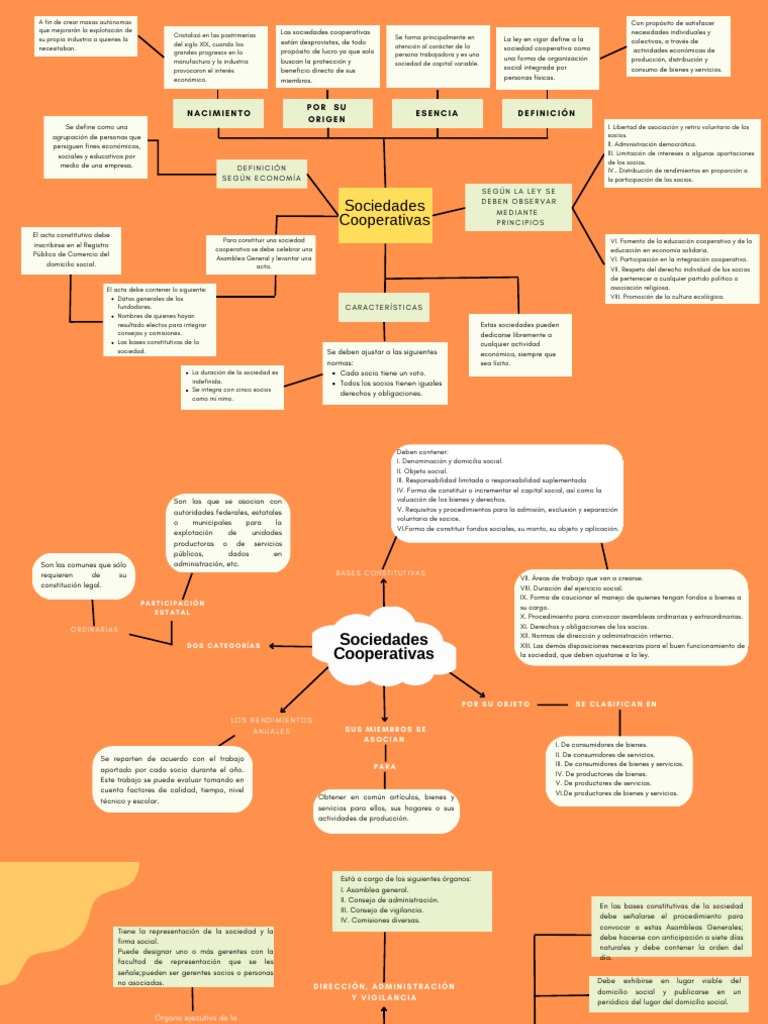Esquema Sociedades Cooperativas | PDF | Cooperativa | Sociedad