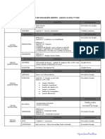 Calendário Das Avaliações Abertas - (26/10 A 31/10) - 7º ANO