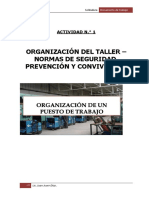 Organización Del Taller - Normas de Seguridad, Prevención Y Convivencia