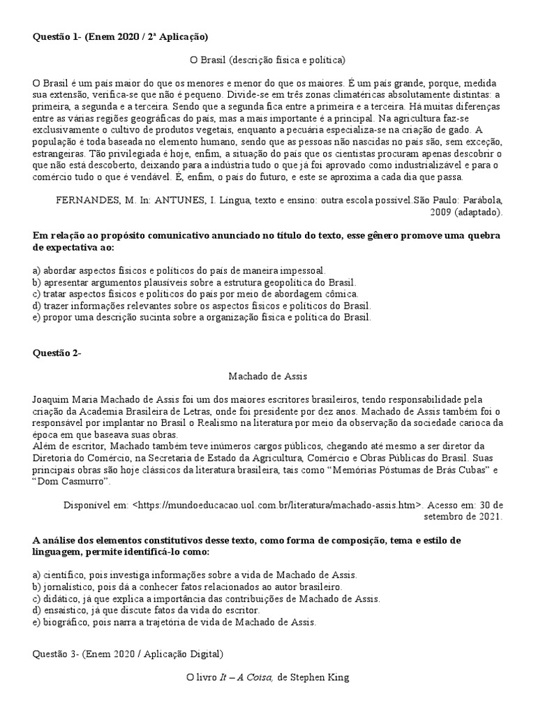 Tipos de Texto+ Exercicios | PDF | Distúrbio mental | Psiquiatria