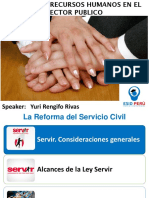 Diapositiva N 01 La Reforma Del Servicio Civil Dr. Yuri Rengifo Rivas.