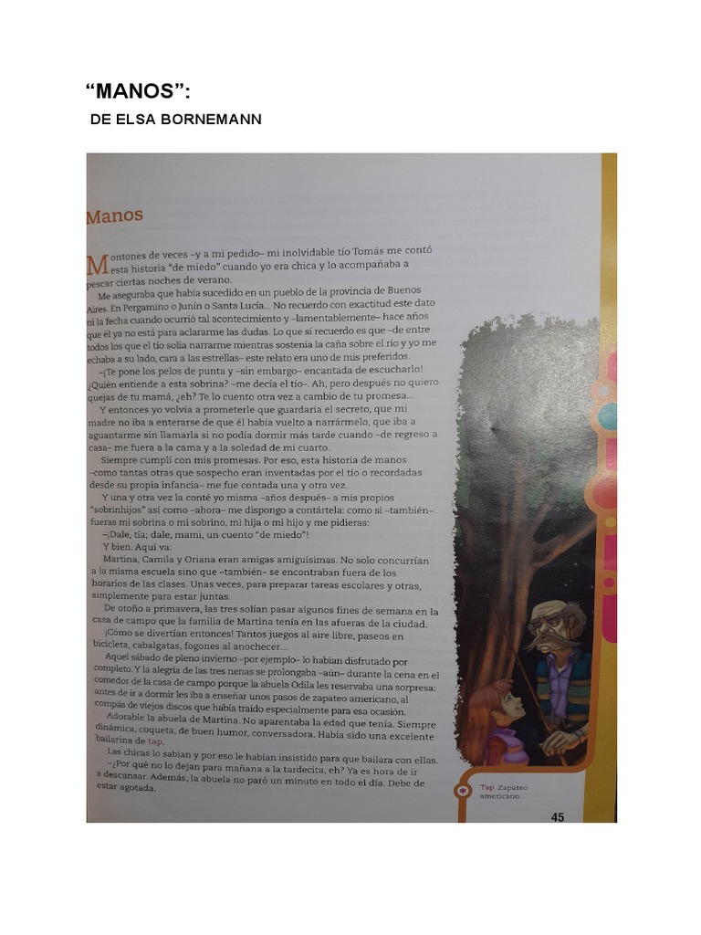 Manos: Cuento de Terror de Elsa Bornemann | PDF