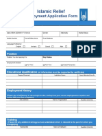 Employment Application Form 1