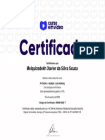 Melquizedekh Xavier Da Silva Souza: Certificamos Que