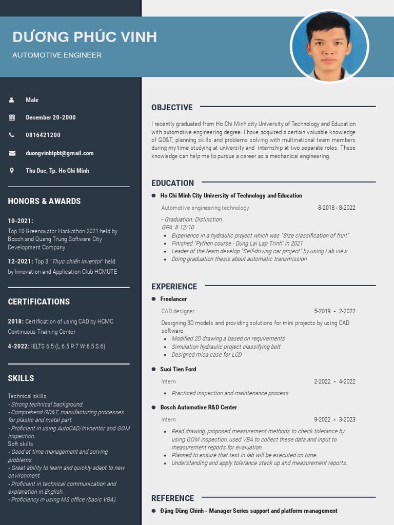 DUONG PHUC VINH TopCV - VN 250223.181127 | PDF | Engineering | Computer ...