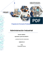 Administración Industrial: Programa de Formación Profesional