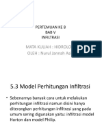 Mata Kuliah: Hidrologi OLEH: Nurul Jannah Asid: Pertemuan Ke 8 Bab V Infiltrasi