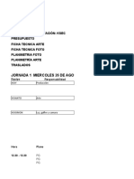 Plan de Rodaje Plantilla