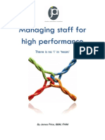 Managing Staff For High Performance