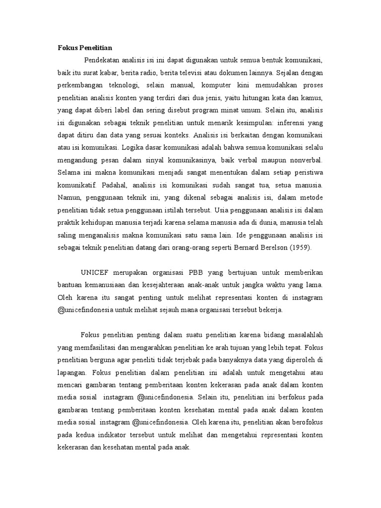 Fokus Dan Metode Penelitian Pdf