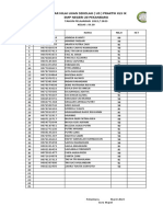 Daftar Nilai Ujian Sekolah (Us) Praktik Kls Ix SMP Negeri 20 Pekanbaru