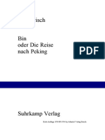 Max Frisch - Bin Oder Die Reise Nach Peking