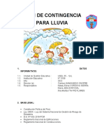 Plan de Contingencia para Lluvia: 1. Datos Informativos