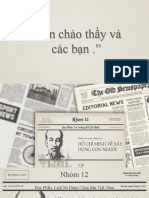 "Xin chào thầy và các bạn ."