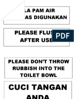 Sila Pam Air Selepas Digunakan: Please Flush After Use
