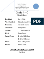 Grade 9 - C: Class Officers