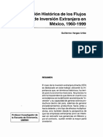 Evolución Histórica de Los Flujos de Inversión Extranjera en México, 1960-1999