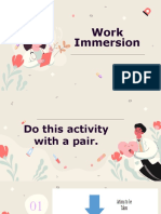 Work Immersion Intro - Activity