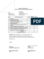 Format Penilaian Praktik Kegiatan Ekstrakurikuler: Keterangan: Skor Aspek Nomor 1 S.D 10 Berkisar Antara 0 - 100