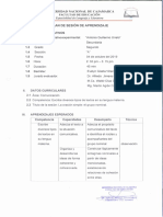 Plan de Sesión de Aprendizaje: Universidad Nacional de Cajamarca