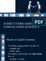 Subject-Verb Agreement Comuncation Science A