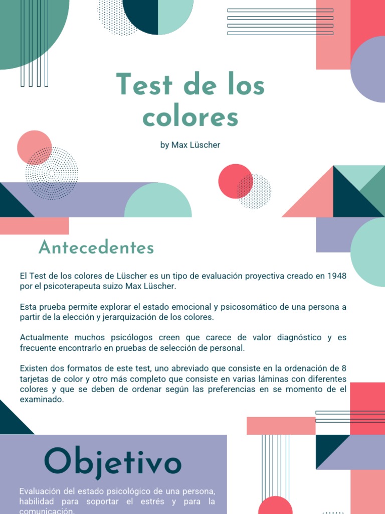 Test de Colores Expo | PDF | Color | Sicología