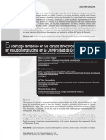 L Liderazgo Femenino en Los Cargos Directivos: Un Estudio Longitudinal en La Universidad de Granada (1990-2005)