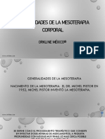 Generalidades de La Mesoterapia Corporal: Orkline México®