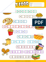 Fast Food Esl Vocabulary Missing Letters in Words Worksheet For Kids