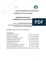 Tecnologico Nacional de Mexico Campus Atitalaquia: Ingeneria Industrial Propiedad de Los Materiales