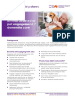 Animal Assisted or Pet Engagement in Dementia Care