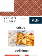 VOCABULARY (U5) Food Tastes and Textures