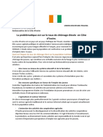 La Problématique Est Sur Le Taux de Chômage Élevée en Côte D'ivoire