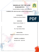 Elaboración y Evaluación de Proyectos Educativos