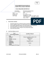 Uji Kompetensi Keahlian TAHUN PELAJARAN 2018/2019 Soal Praktik Kejuruan 4