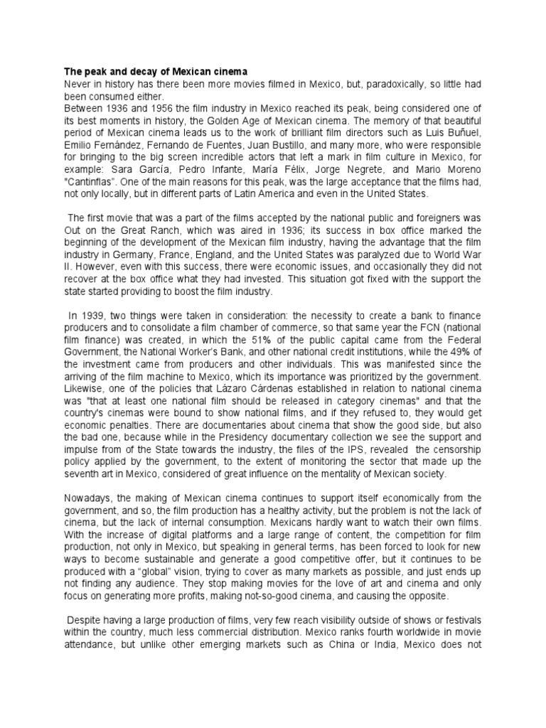 The Rise And Decline Of The Mexican Film Industry Exploring The Golden