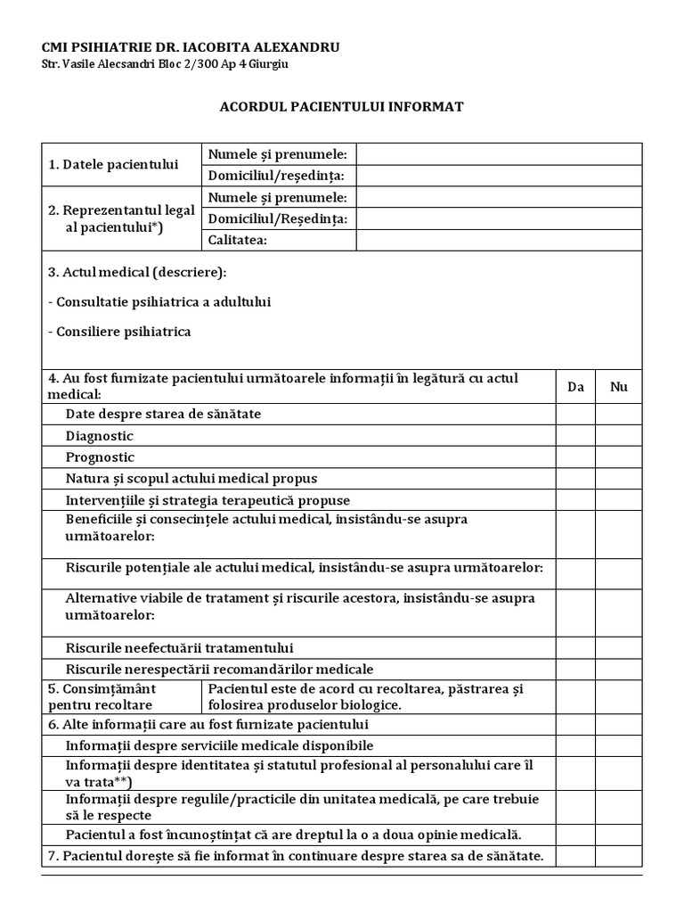 Consimtamant | PDF